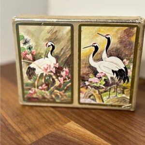 Vintage swan playing cards